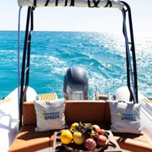 speed boat trip , you can enjoy a day out in the red sea n see dolphins and snorkeling around the islands.